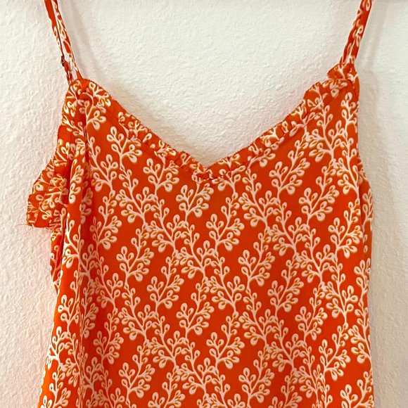 Ann Taylor LOFT Orange and White Tank - Picture 2 of 6